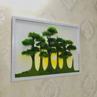 تابلو سه بعدی خزه طبیعی بدون نیاز نگهداری ماس وال