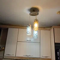 لوستر آینه‌ای سه شاخه|لوستر و چراغ آویز|پردیس, فاز ۳|دیوار