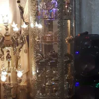 لوستر برنجی ۱۰ شاخه  کنار سالونی|لوستر و چراغ آویز|بیرجند, |دیوار