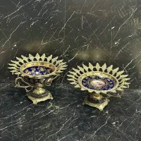 زیر و رو کاسه بشقاب وارداتی  میوه شیرینی آجیلخوری