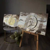 تابلو وساعت رزین