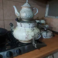سماور گازی طرح ماربل وکتری سوت دار با قوری|سماور، چایساز، قهوهساز|تهران, تهرانویلا|دیوار