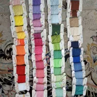 نخ گلدوزی به همراه 2 عدد کارگاه