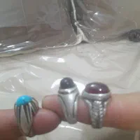 سه عدد انگشتر نقره قدیمی