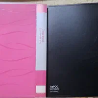 2 عدد کلیر بوک به رنگ های صورتی و سباه