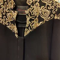 مانتو کتی کرپ گل دوزی شده