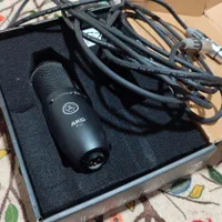 میکروفون AKG به همراه پایه و کابل|صوتی و تصویری|شیراز, طلاب|دیوار