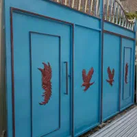 درب دروازه سنگین آهنی نو