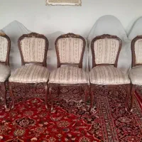 ۶ عدد صندلی ناهارخوری چوب راش قدیمی