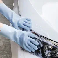 دستکش ظرفشویی اسکاچ دار سیلیکونی