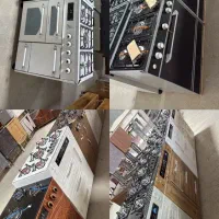 انواع اجاق گاز ۵ شعله طرح فر کابینت