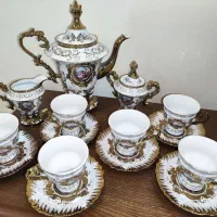 سرویس چای خوری طلایی طرح لیلی و مجنون آرمیتا|ظروف سرو و پذیرایی|تهران, تهرانسر شمالی|دیوار