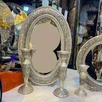 آینه شمعدان آبکاری نقره اصفهان
