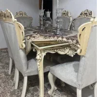 میز ناهارخوری ۶نفره|میز و صندلی غذاخوری|فومن, |دیوار