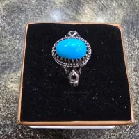 جفت انگشتر استاد  کاوه  کهنه عطیقه با مهره کاوه