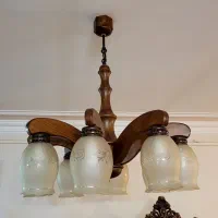 ۴عددلوستر ۸شاخه چوبی