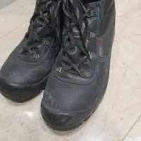 کفش کار پنجه اهنی ساق بلند چرم