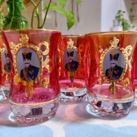 دو دست استکان شاه عباسی طلاکوب قدیمی|ظروف سرو و پذیرایی|قم, شهرک قدس|دیوار