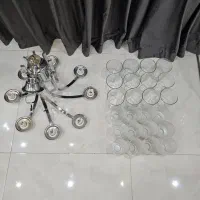 لوستر ۸ شاخه استیل نو|لوستر و چراغ آویز|اصفهان, فیض|دیوار