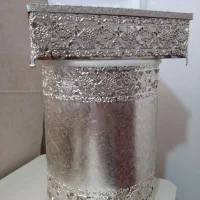 ست سطل آشغال و قندان برنز