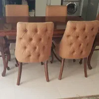 سرویس میز وصندلی ناهار خوری شش نفره با چوب راش