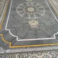 ۴تخته فرش ۱۲متری تمام نخ  رنگ نقره ای دودی|فرش|خرم‌آباد, |دیوار