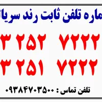 2 خط تلفن ثابت تجاری رند سریالی