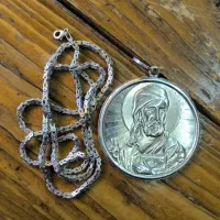 پلاک و گردنبند نقره