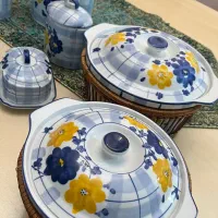 ظروف چینی گل پنبه ای