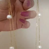 گردنبند دو لاین مروارید و قلب رنگ کاملا ثابت|بدلیجات|تهران, باغ فیض|دیوار