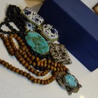 حراج۲سنگ فیروزه نیشابور۶سانت قابنقره.۱شجر.۲جاجواهر|کلکسیون اشیاء عتیقه|نکا, |دیوار