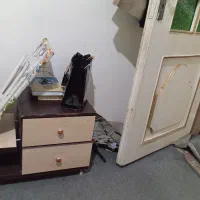 سرویس خواب دو نفره MDF شامل تخت، آینه، میز پاتختی|تخت و سرویس خواب|ایلام, |دیوار