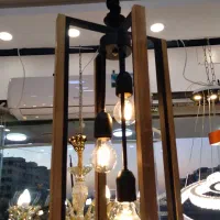 لوستر چوبی فلزی