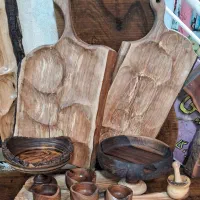 سرویس پذیرایی چوبی گردو بامبو راش اقساط بخرین|ظروف سرو و پذیرایی|بروجرد, |دیوار