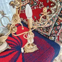 اینه شمعدان برنجی و سنگی|کلکسیون اشیاء عتیقه|شیراز, لاله|دیوار