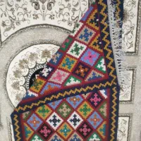 گلیم خوش رنگ از جنس پشم زیبا برای تزئین خانه|گلیم، جاجیم، گبه|اصفهان, دوطفلان|دیوار