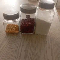 بانکه شیشه ای با در استیل