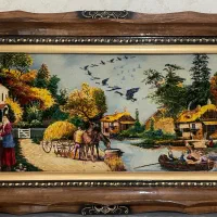 تابلو فرش ابریشم دست بافت