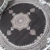فرش‌ماهی دایره ۱۲۰۰شانه سلطان سرمه ایی۱۵۰×۱۵۰|فرش|تبریز, |دیوار