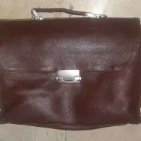 کیف مردانه اداری چرم طبیعی قهوه ای