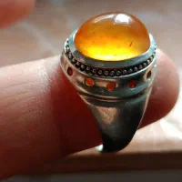 انگشتر عقیق یمنی پرتقالی مصور|جواهرات|اردبیل, |دیوار