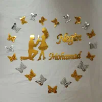 تزیینات دیواری طلایی مقوایی|صنایع دستی و سایر لوازم تزئینی|زاهدان, |دیوار