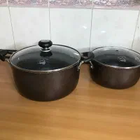 دوعدد قابلمه نسوز مدل عروس با پوشش سرامیکی|ظروف پخت‌وپز|قم, باجک دو|دیوار