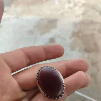 انگشتر نقره با عقیق سرخ یمنی 925|جواهرات|خوی, |دیوار