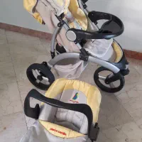 کالسکه و کریر پیرگاردین به همراه تخت بچه