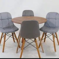 صندلی ایفلی پایه چوب/ پارچه ای/ و میز غذا خوری|میز و صندلی غذاخوری|تهران, شهید رجایی|دیوار