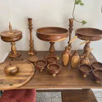 ظروف و ست پذیرایی چوبی|ظروف سرو و پذیرایی|اصفهان, لیمجیر|دیوار