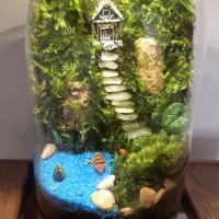 تراریوم (باغ شیشه‌ای) یک هدیه خاص و زیبا|گل و گیاه طبیعی|قم, نیروگاه|دیوار