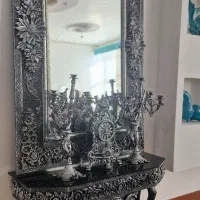 آیینه و شمعدان وساعت در حد نو