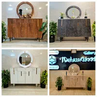 آینه و کنسول مدل رومی تنوع رنگ قهوه ای گرونتر